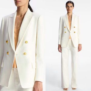 A.L.C Sedgwick II gold button accent blazer jacket in antique white NO OFFERS